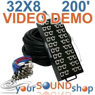 32 X 8 Channel 200 Stage XLR Snake by OSP Elite Core  Mic Cable 