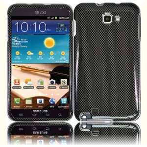 VMG Samsung Galaxy Note Design Hard Case Cover   Gray Carbon Fiber 
