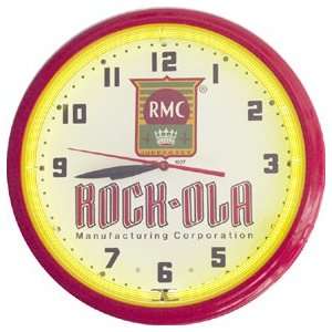   Shipping   20 Inch Rock Ola Neon Clock 