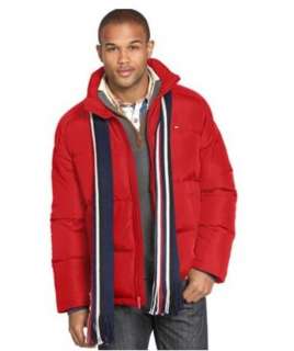 TOMMY HILFIGER Mens DOWN FEATHER WINTER SKI COAT JACKET + SCARF NWT $ 