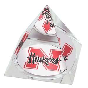  NEBRASKA University Logo Crystal Pyramid Sports 
