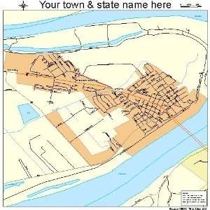  Street & Road Map of Vidalia, Louisiana LA   Printed 