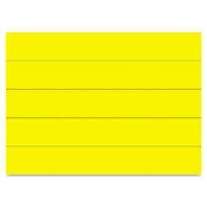  Dry Erase Magnetic Tape Strips, Yellow, 6 x 7/8, 25/Pack 