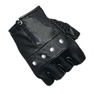  Leather Gloves   Motorcycle Leather Gloves Fingerless Gloves 