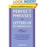 Perfect Phrases for Letters of Recommendation (Perfect Phrases Series 