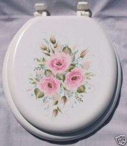HP ROSES/TOILET SEAT/PINK/ROBINS EGG BLUE/NEW ITEM/WOW  