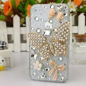 3D Crystal iPhone Case for AT&T Verizon Sprint Apple iPhone 4/4S Pearl 