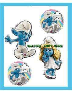   Smurfette Clumsy balloons birthday baby shower supplies 4 new  