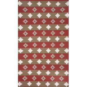   Mirador Tribal Stripe Brick 7702 17 8 X 10 Area Rug