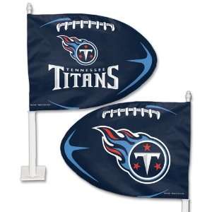  NFL Tennessee Titans Car Flag   Set of 2 Shaped Patio 