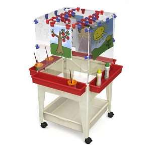  Youth 4 Station Space Saver Easel with Mega Tray