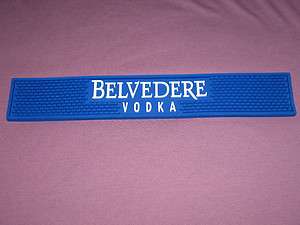 Belvedere Vodka Professional Bar Rail Spill Mat Blue White Lettering 