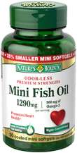   Fish Oil 1290mg Mini Softgels 90 Count Bottles 900mg Omega 3  