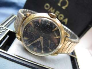 Mens Vintage Omega Bumper Automatic 14K Gold Filled Watch w/ Box and 