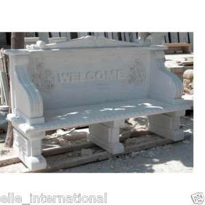 Welcome Bench OutdooR Solid Hand Carved Granite 6.5 NU  