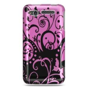  Rubberized purple with black swirl design phone case for 