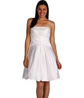 Eliza J   Strapless Criss Cross Waist Bridal Dress With Embellishment