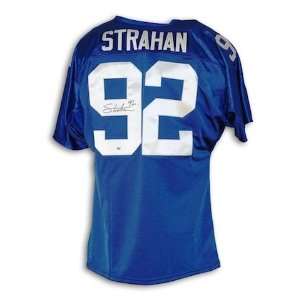  Michael Strahan Signed New York Giants Blue Jersey Sports 