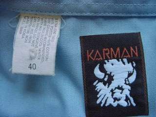 Fab KARMAN Blue EMBROIDERED Western Shirt Long 40  