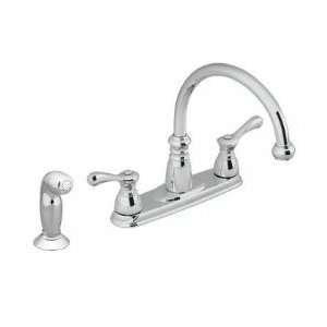 Moen Lifeshine Stainless Steel with Protege Side Spray Kitchen Faucet 