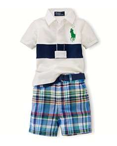 Ralph Lauren Childrenswear Infant Unisex Stripe Rugby & Plaid Shorts 