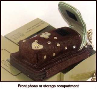 Kathy Van Zeeland Copper Sidekick Love Bugs Cell Phone Wallet Wristlet 