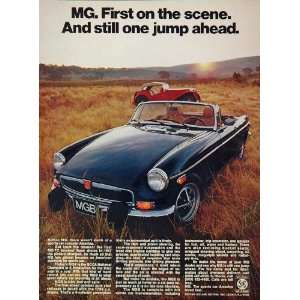  1974 Ad Vintage 1947 MG TC MGB Blue British Sports Car 