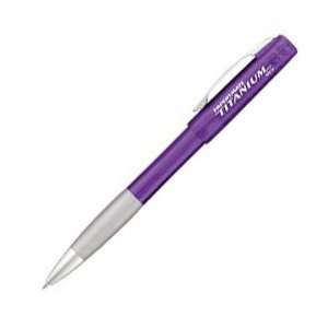 com 6 Papermate Titanium Purple Black Ink Medium Point Ball Point Pen 