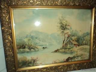 The painting measures 9 1/2 x 12 1/2 ins. approx. painting alone, and 