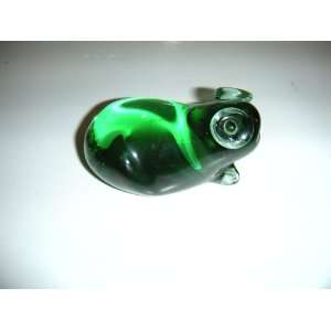  Green Crystal Frog Paperweight 
