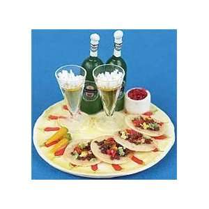  Miniature Tostada and Beer Platter sold at Miniatures 