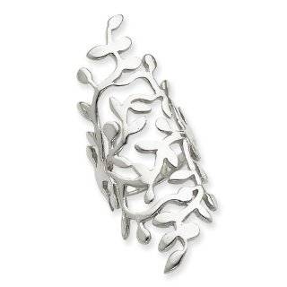   Silver Spring Tree Full Finger Ring   Size 8   JewelryWeb Jewelry