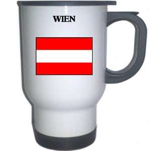 Austria   WIEN White Stainless Steel Mug