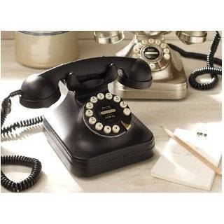 CORDLESS 1930s Style Retro Phone   Black 