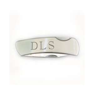   Lock Blade Knife in Stainless Steel (1 3 Initials) other Home