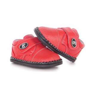 Papush Red Leather Baby Walking Shoes 