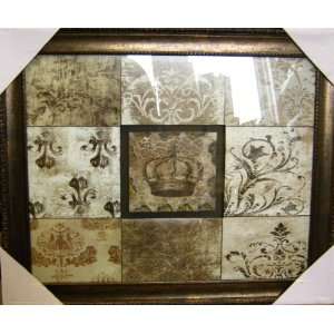  Crown Picture In Black and Gold Embossed Frame 10128125 