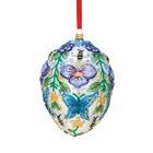   Christmas Glass Blown Ornaments Spring Garden Egg Artist Signature
