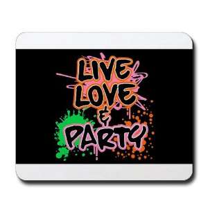  Mousepad (Mouse Pad) Live Love and Party (80s Decor 
