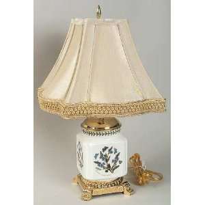 Portmeirion Botanic Garden Square Canister Lamp with Shade, Fine China 