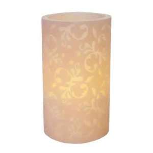  Flameless Overlay Candle   Pink   6 Tall