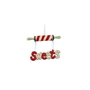  Moms Kitchen Gingerbread Sweets Striped Rolling Pin 