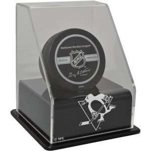 Pittsburgh Penguins Single Hockey Puck Display Case with Angled Base 