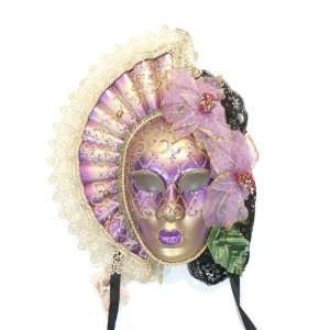  Purple Big Woman Satin Venetian Masquerade Mask