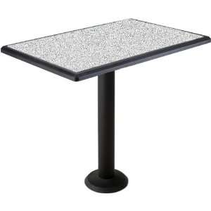  Rectangle Permanent Post Mount Table with Vinyl Edges 