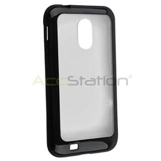 For Samsung Galaxy S2 II Sprint Epic 4G Touch NEW Black Clear TPU Gel 