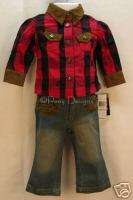 ROCAWEAR 2pc Western Rhinestone Outfit Girls Sz 12M NWT  