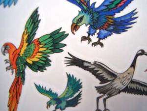 Kids Temporary Bird Tattoos  