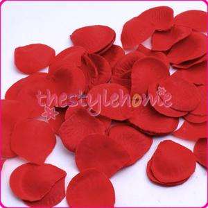 300 Red Flower Silk Rose Petals for Wedding Decoration  