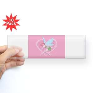  Bumper Sticker Clear (10 Pack) Fairy Princess Love 